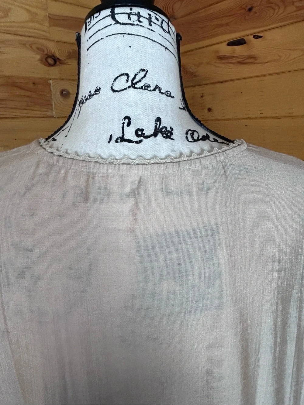 Boho Embroidered Peasant Top - Light Blush - Picture 6 of 10